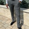 A0784A40-E3FF-48FA-B178-D974D5D25E2E Szürke kockás slim nadrág
