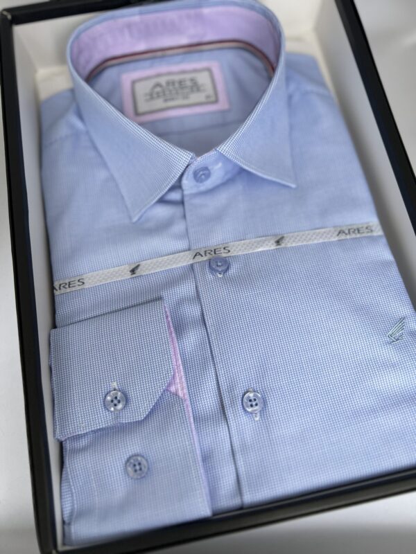 Világoskék body fit ing