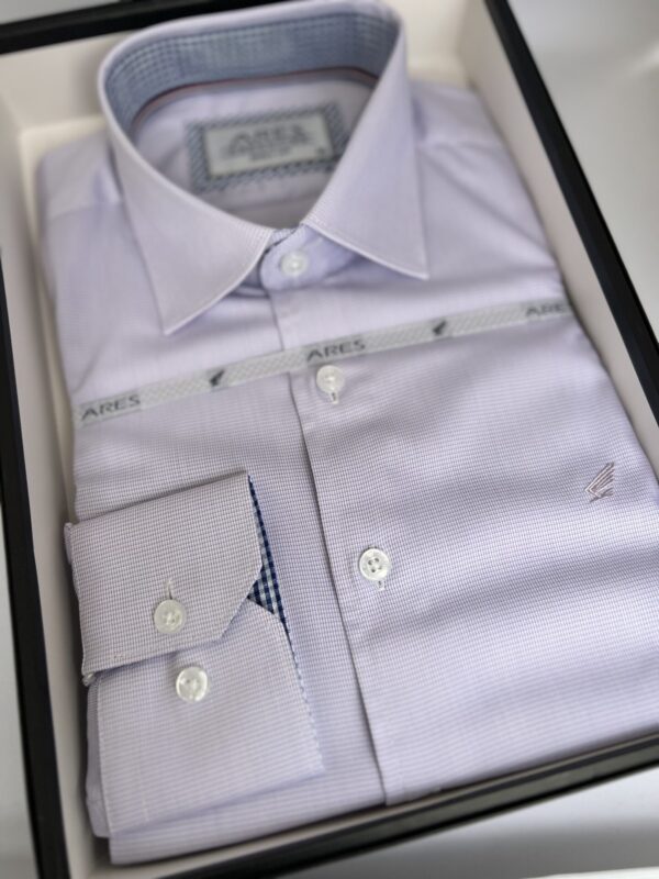 Világoslila body fit ing