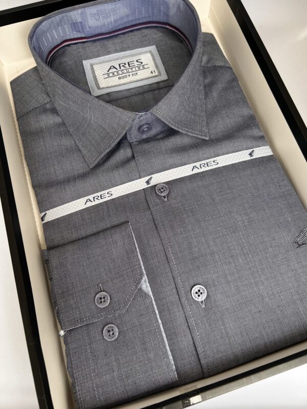 Szürke body fit férfi ing