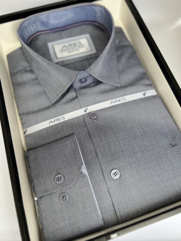 Szürke body fit férfi ing