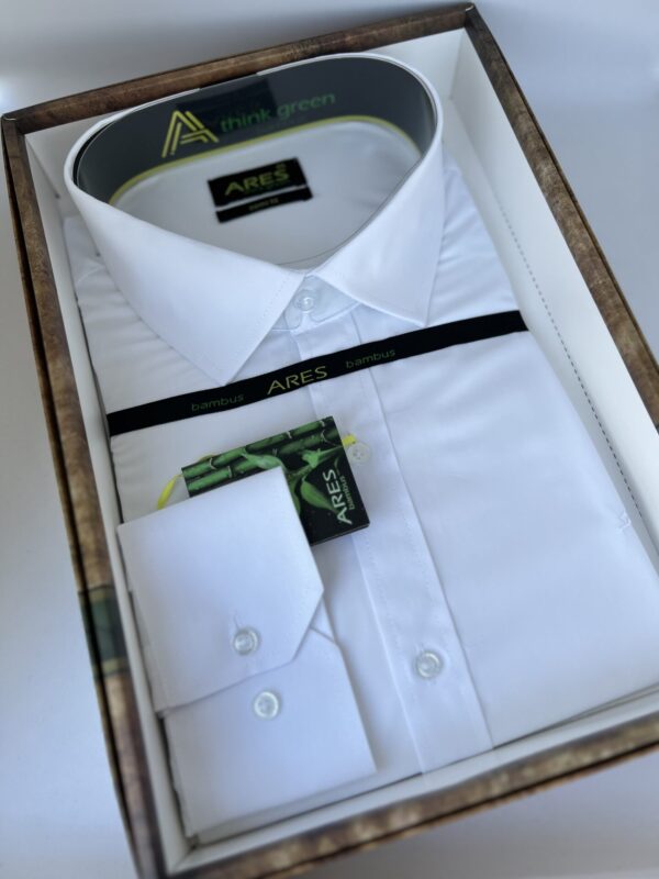 Fehér semi fit bambusz ing