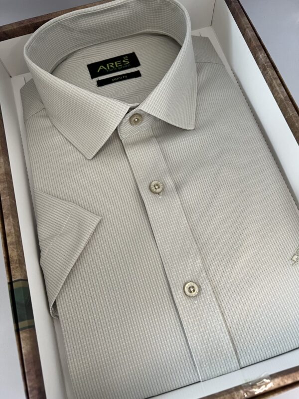 Bézs rövid ujjú bambusz ing