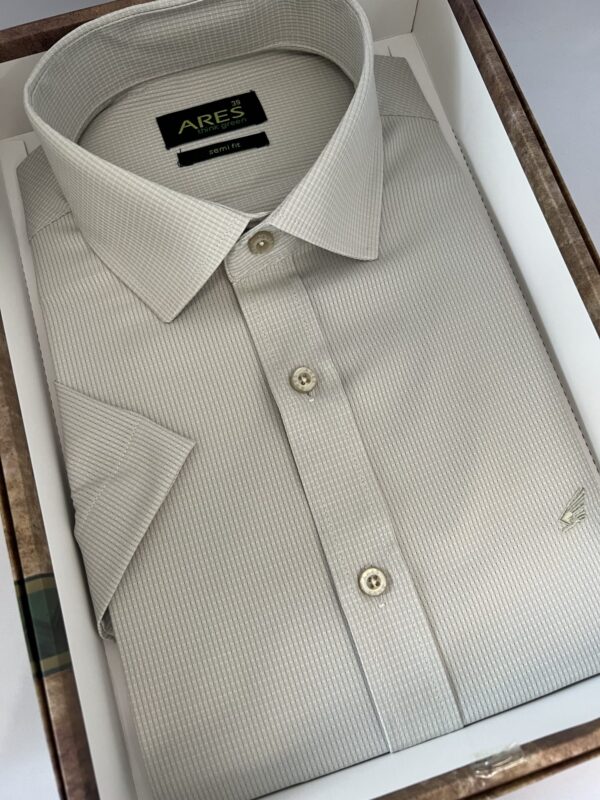 Bézs rövid ujjú bambusz ing