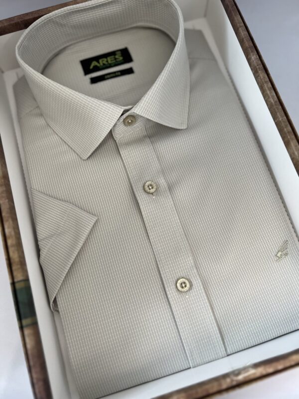 Bézs rövid ujjú bambusz ing