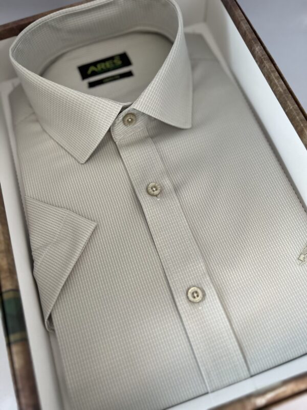 Bézs rövid ujjú bambusz ing