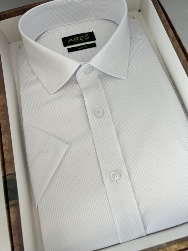 Fehér mintás rövid ujjú bambusz ing