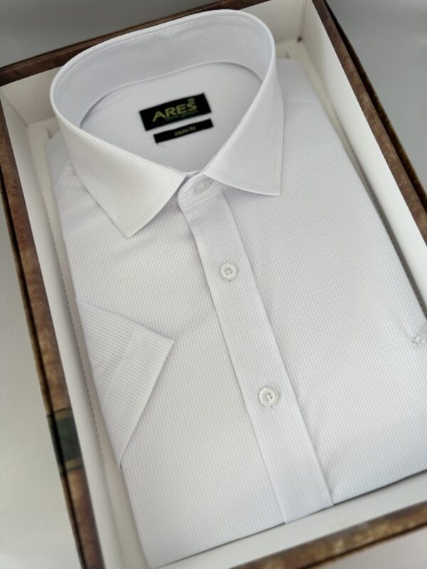 Fehér mintás rövid ujjú bambusz ing