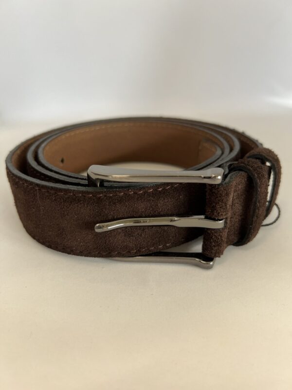 Sötétbarna velúr öv