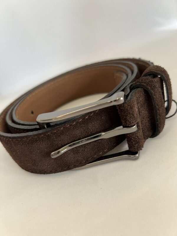 Sötétbarna velúr öv