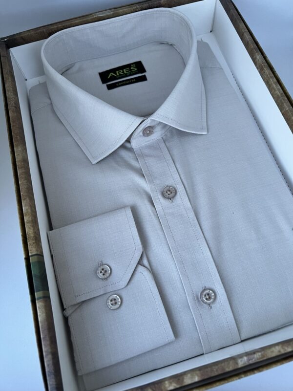 Bézs comfort fit bambusz férfi ing