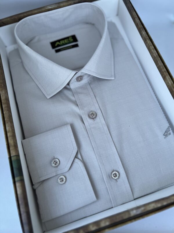 Bézs comfort fit bambusz férfi ing