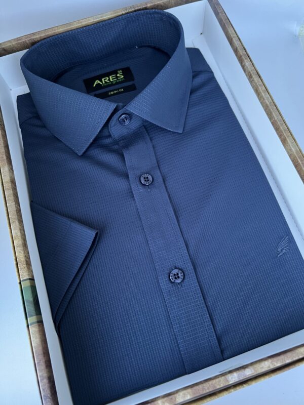 Sötétkék rövid ujjú bambusz ing