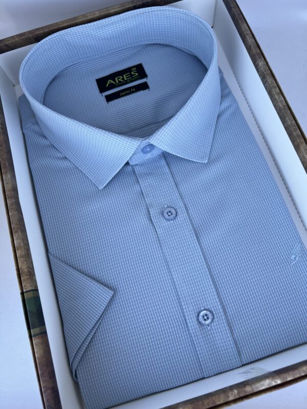 Vikágokék rövid ujjú bambusz ing